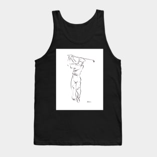 Ben Hogan  ~  sumi-e ink line drawing of the legendary golf master Tank Top